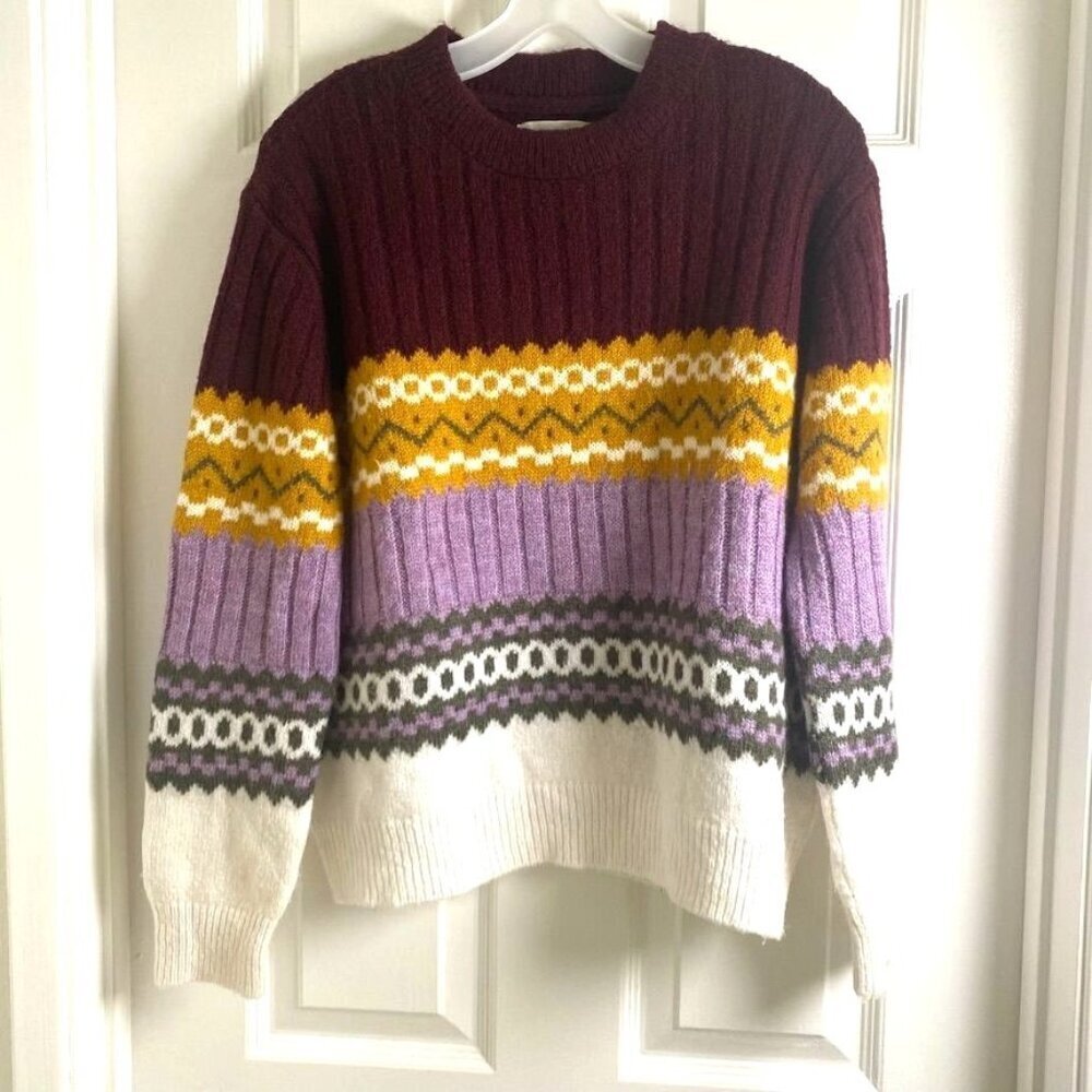 Urban Outfitters Alpine Intarsia Style Sweater Size Small Skiing Apres